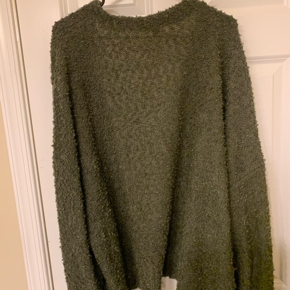 A cozy olive gray cardigan. - Picture 2 of 2